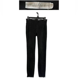 High Rise Pilcro Jeans by anthropology Black Denim Leggings‎ Sz 25